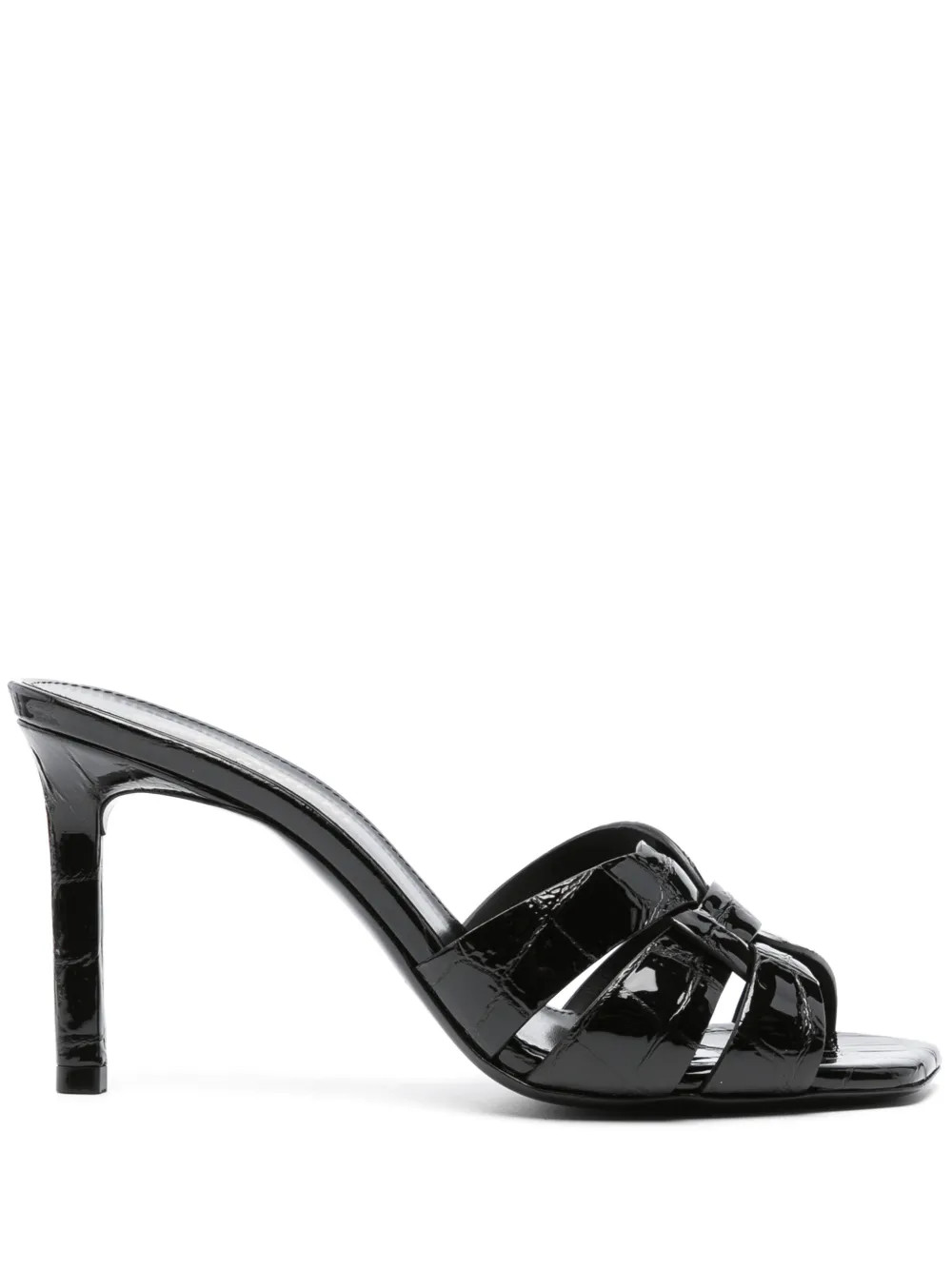 90mm patent-finish leather sandals | Farfetch Global
