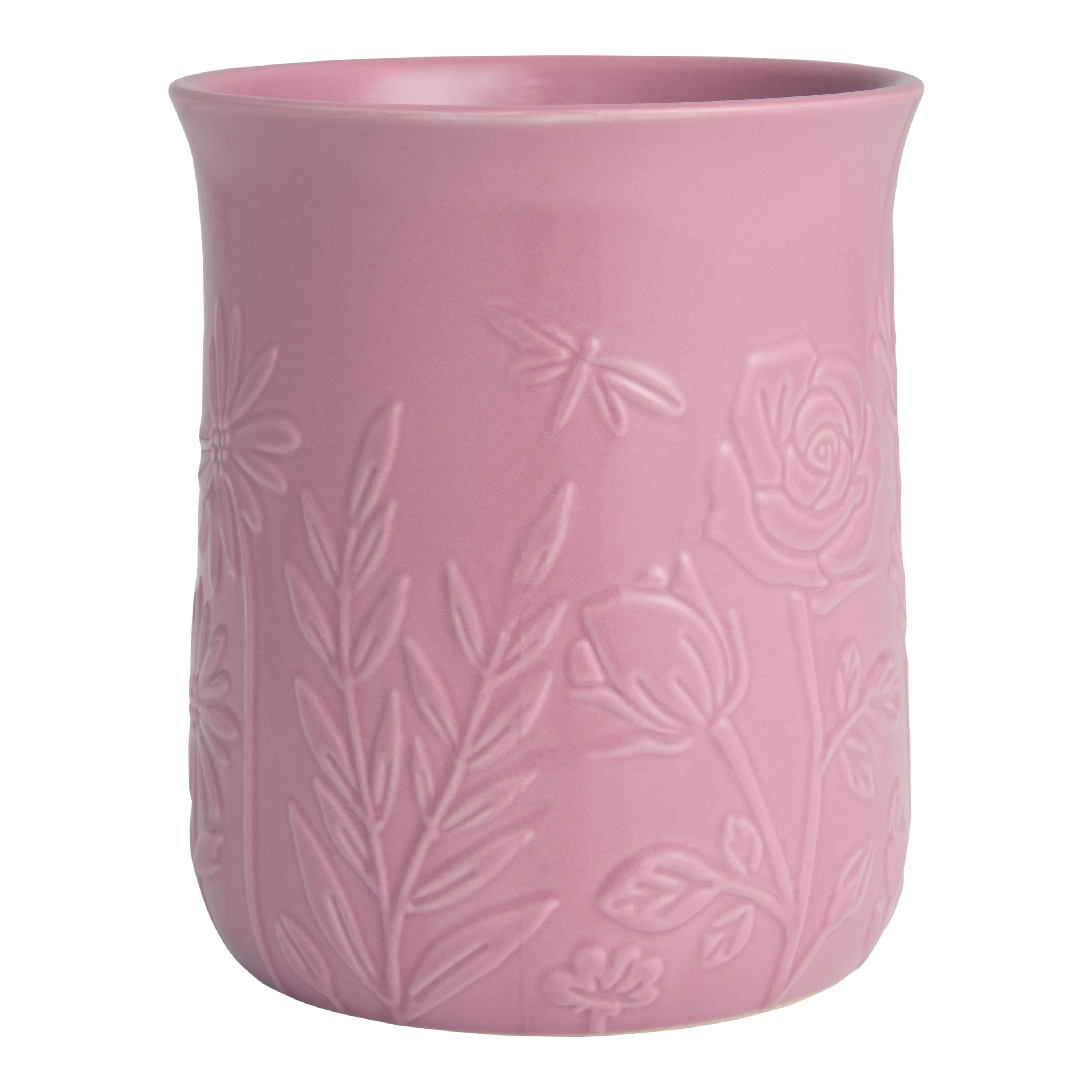 Mason Cash Pink In the Meadow Ceramic Utensil Holder | World Market