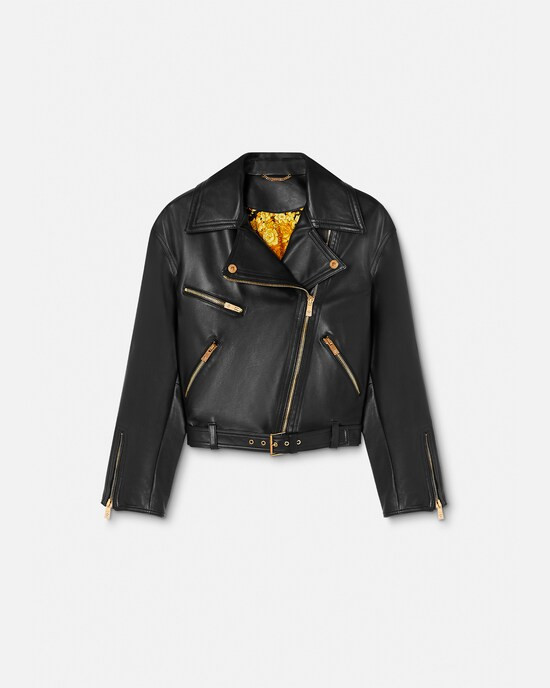 Leather Biker Jacket | Versace (US)