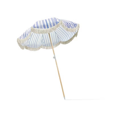 MINNIDIP Beach Umbrella - Nautical Stripes | Target