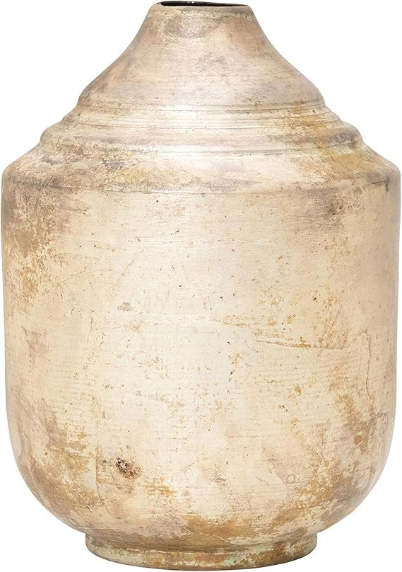 Creative Co-Op Metal, Champagne Gold Finish Vase | Amazon (US)