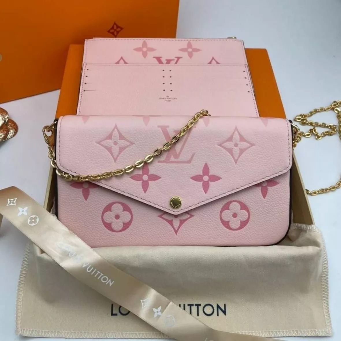 4th Dhgate Unboxing Review: Pochette Felicie in Monogram 