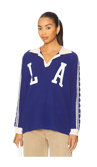 Los Angeles Stars Raglan Rugby Long Sleeve in Estate Blue | Revolve Clothing (Global)