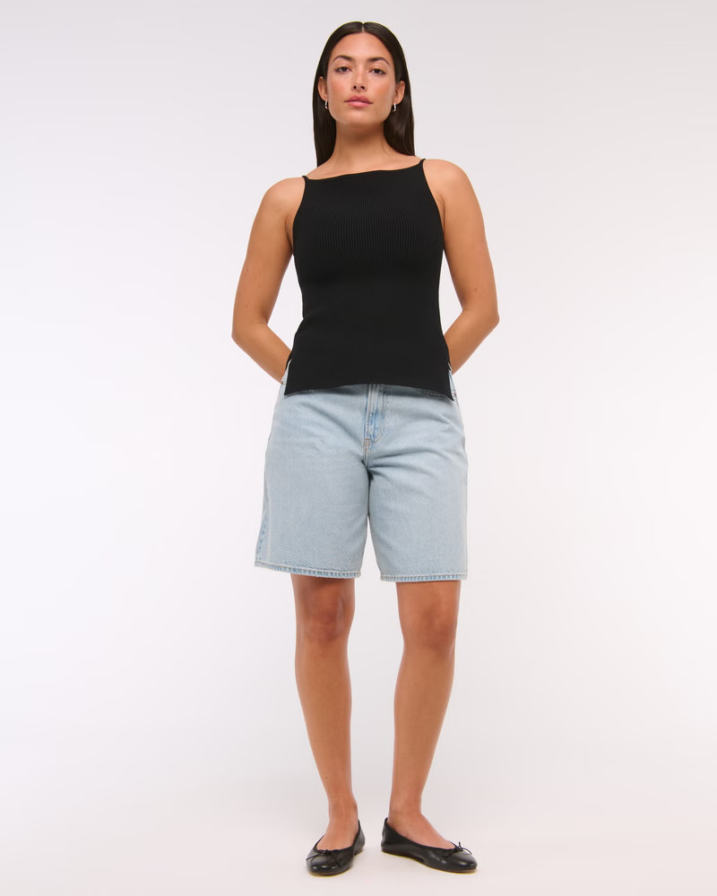 Women's Curve Love Mid Rise Jort | Women's New Arrivals | Abercrombie.com | Abercrombie & Fitch (US)