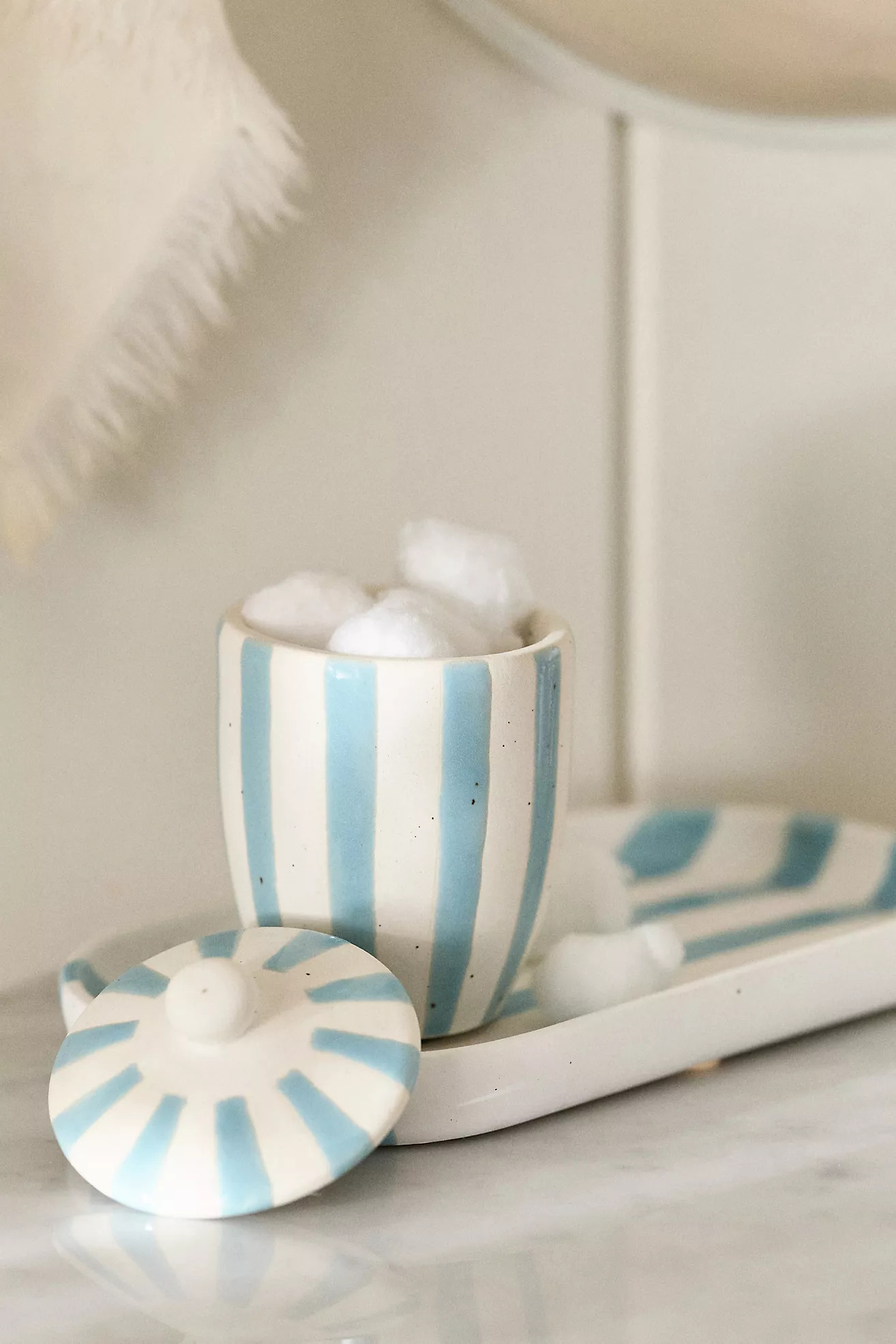 Striped Ceramic Canister | Anthropologie (US)