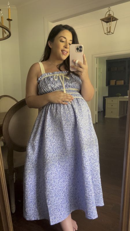 Beautiful light blue summer dress with floral print. Size up one to fit maternity & pregnancy. From red dress boutique

#LTKSeasonal #LTKBump #LTKStyleTip