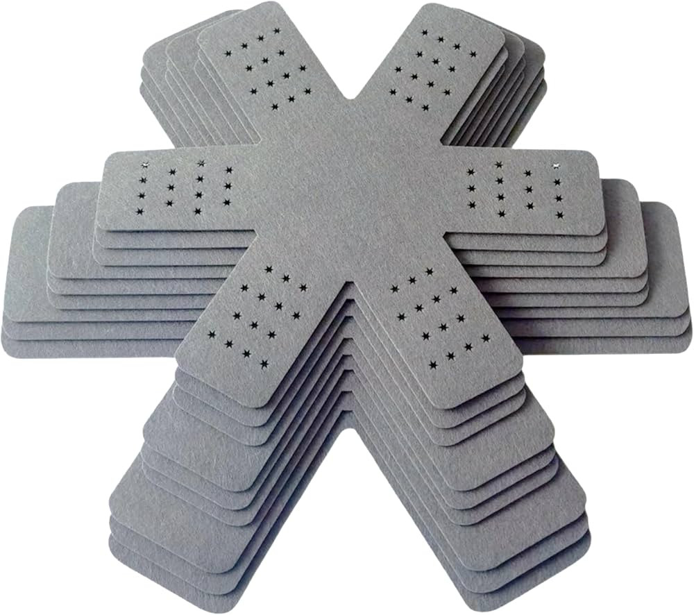 Pot and Pan Protectors 9 Pcs (12" 14" 16"), Gray Pan Protectors for Stacking, Pots and Pans Divid... | Amazon (US)