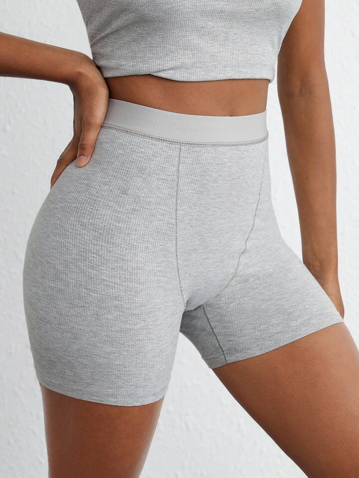 SHEIN Leisure Ultra Soft Brief Underwear Breathable Pairs Well With All Basic Bras & Tees-Gray | SHEIN