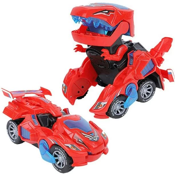 Transforming Dinosaur LED Car with Light and Music, Dinosaur Toys for Kids 3-5-7, Dino Toy Cars C... | Walmart (US)