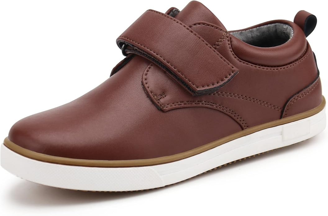 firelli Boys Loafers Hook and Loop School Uniform Dress Shoes Kids Casual Oxford Shoes | Amazon (US)