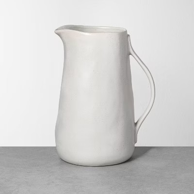 Refined Stoneware Pitcher Speckled Natural - Hearth & Hand™ with Magnolia | Target