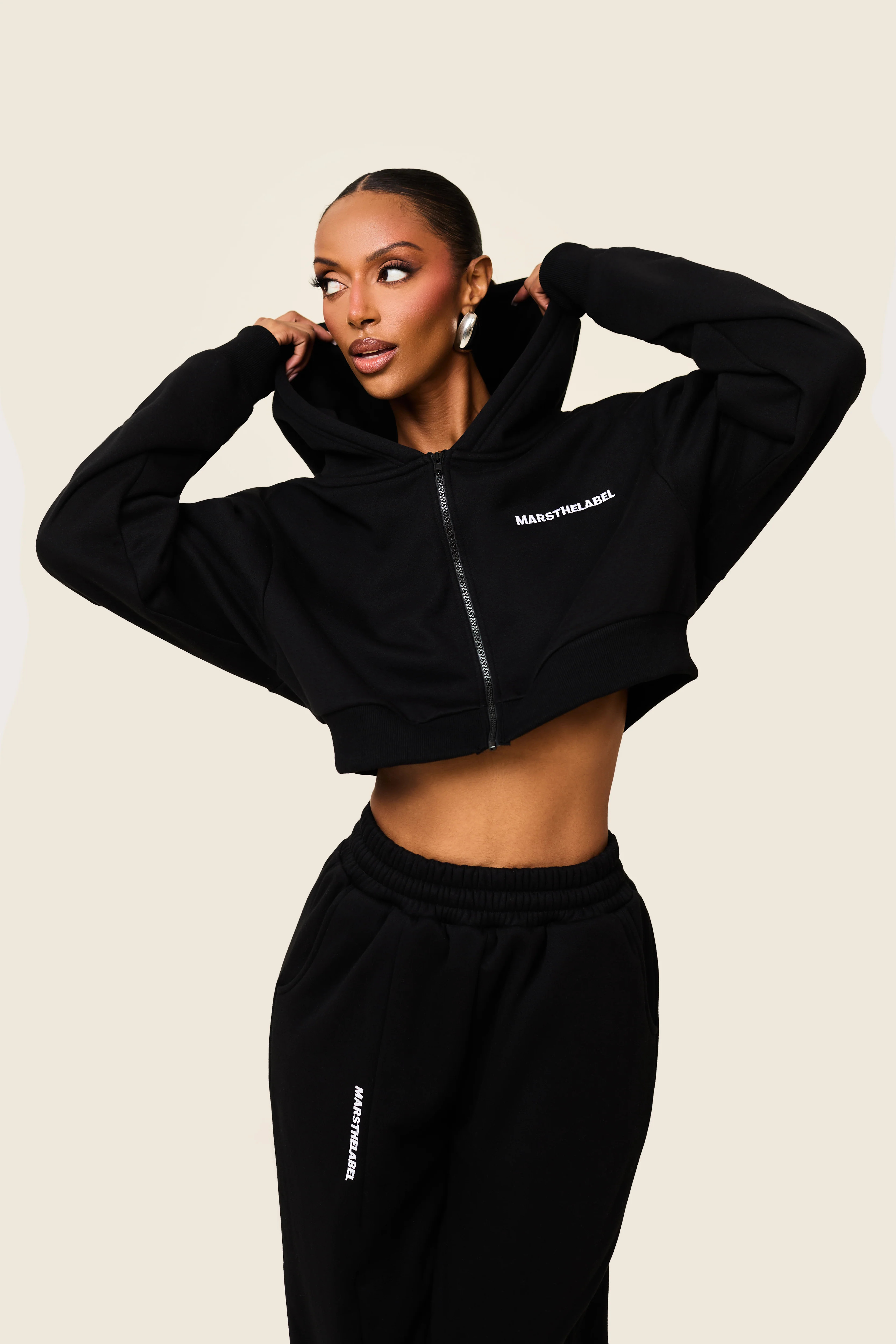 The Essentials Cropped Jacket - Black | Mars The Label
