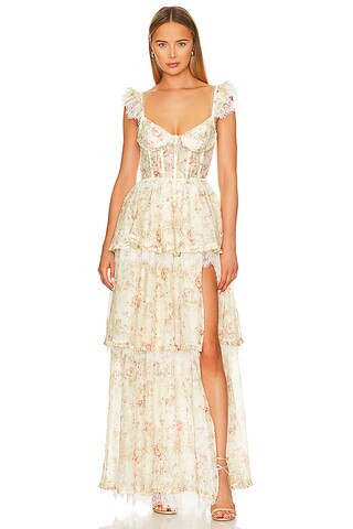 V. Chapman Jolie Gown in Lilac Tapestry Rose from Revolve.com | Revolve Clothing (Global)