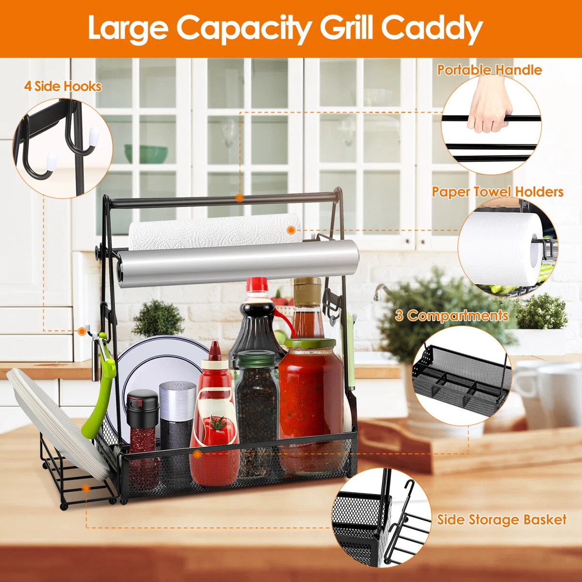 BBQ Caddy with Paper Towel Holder | Wayfair North America