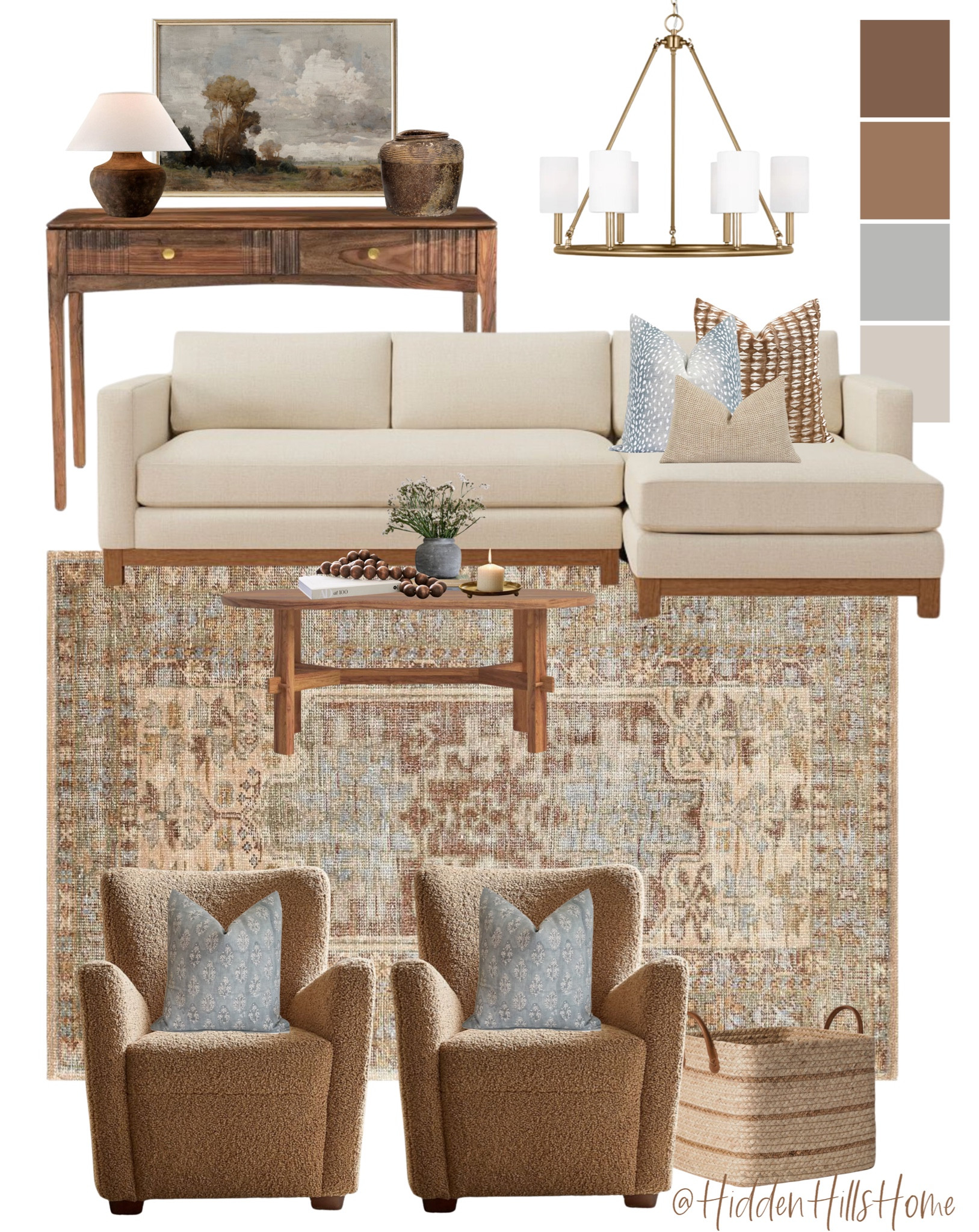 Living room decor with sectional sofa, living room mood board, home decor, living room design, family room, home decor #livingroom #home 

#LTKsalealert #LTKfamily #LTKhome