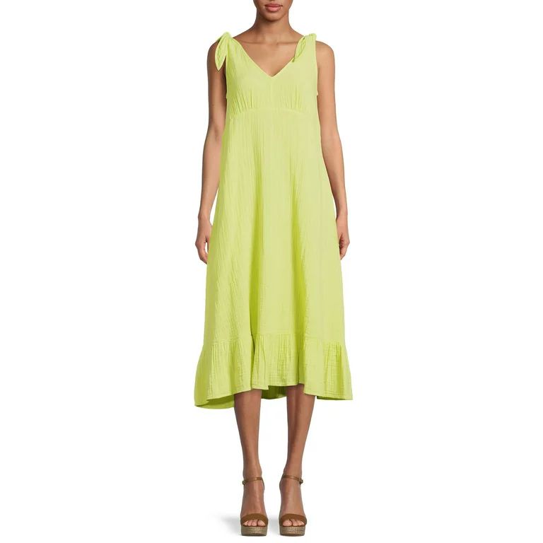 Time and Tru Women's Printed Halter Dress | Walmart (US)