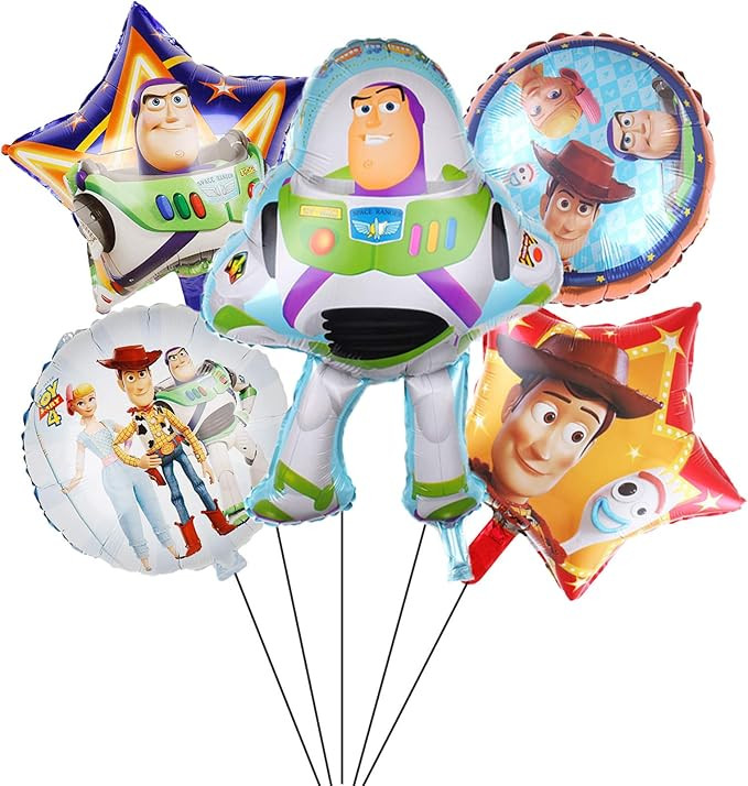 Toy Game Story Party Balloons Supplies 5PCS Toy Story Balloons Set for Kid’s Birthday Baby Show... | Amazon (US)