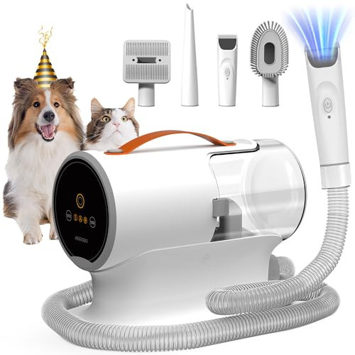 AIRROBO Dog Grooming Vacuum, Dog Hair Vacuum,12000Pa Strong Pet Grooming Vacuum for Dogs, 2L Large Capacity Dog Vacuum for Shedding Grooming Hair, Quiet, 5 Pet Grooming Tools, PG100 | Amazon (US)