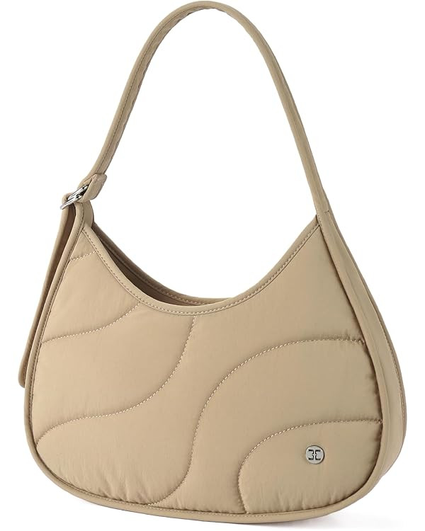 Telena Shoulder Bag Puffer Crescent Bags for Women Quilted Hobo Handbags Lightweight Clutch Purse | Amazon (US)