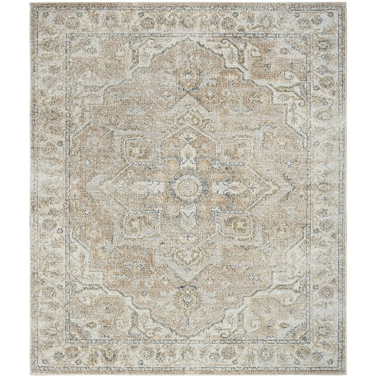 Nourison Astra Machine Washable Persian Beige 7'10" x 10' Area Rug (8x10) | Walmart (US)