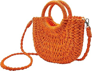 Straw Clutch Crossbody Bags Beach Woven Straw Shoulder Handbags Satchel Handbags for Women | Amazon (US)