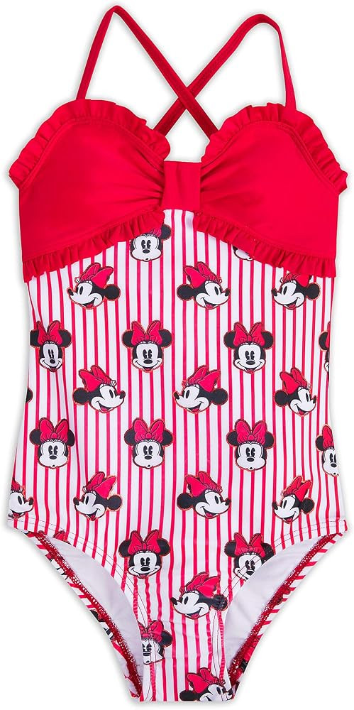Disney Minnie Mouse Striped Swimsuit for Girls | Amazon (US)