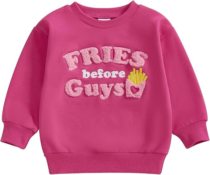 Toddler Baby Girl Boy Valentines Day Outfit Long Sleeve Letter Print Sweatshirt Shirt Infant Spri... | Amazon (US)
