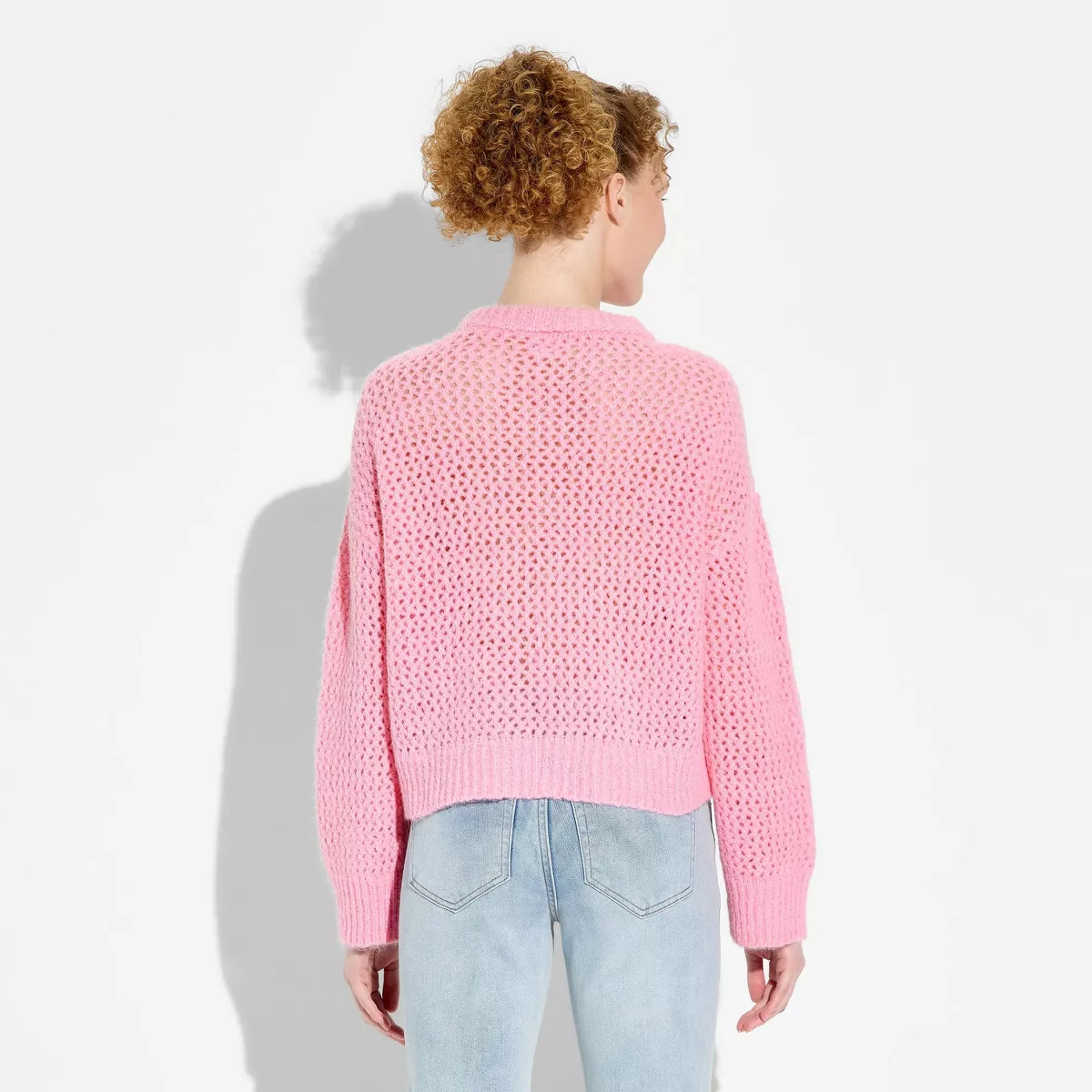 Women's Crewneck Pullover Sweater - Wild Fable™ Pink M | Target