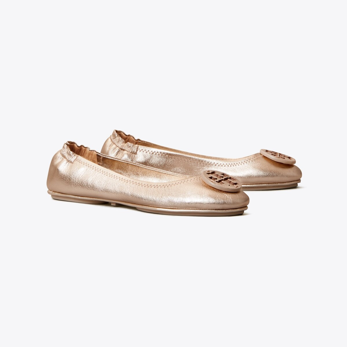 MINNIE TRAVEL BALLET FLAT, METALLIC LEATHER | Tory Burch (US)