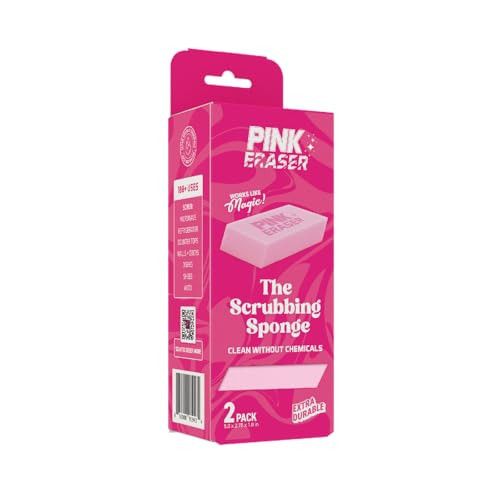Pink Formula Pink Eraser – The Ultimate Scrubbing Sponge, Extra Durable, 2-Pack | Amazon (US)