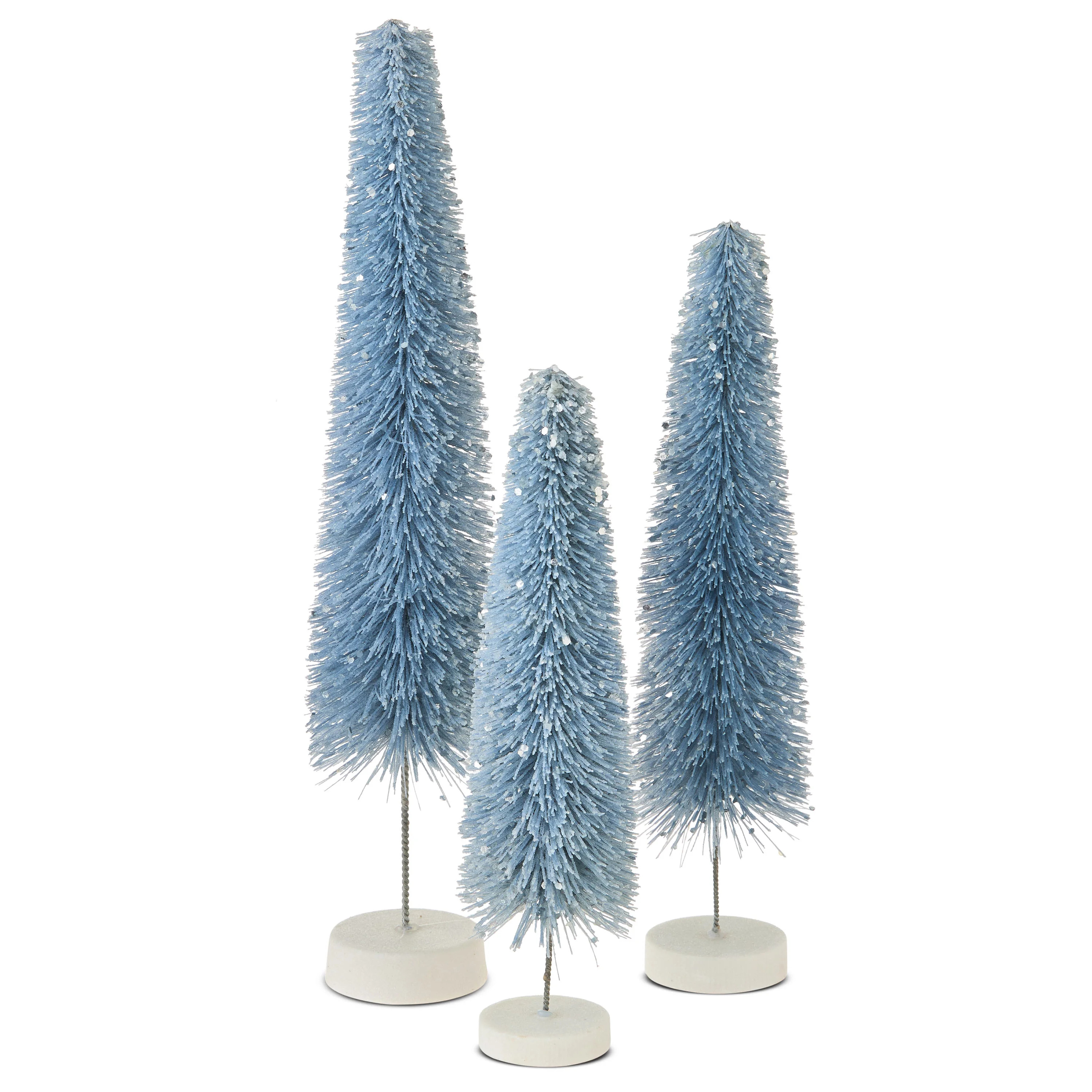 Decoraciones de Mesa de Pino Navideño de 3 Piezas, Plateadas, de Holiday Time | Walmart (US)