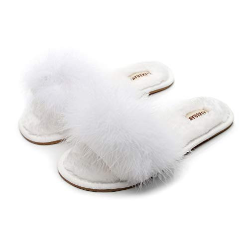 FAYUEKEY Fuzzy Slippers for Women Fluffy Furry Soft House Slippers | Amazon (US)