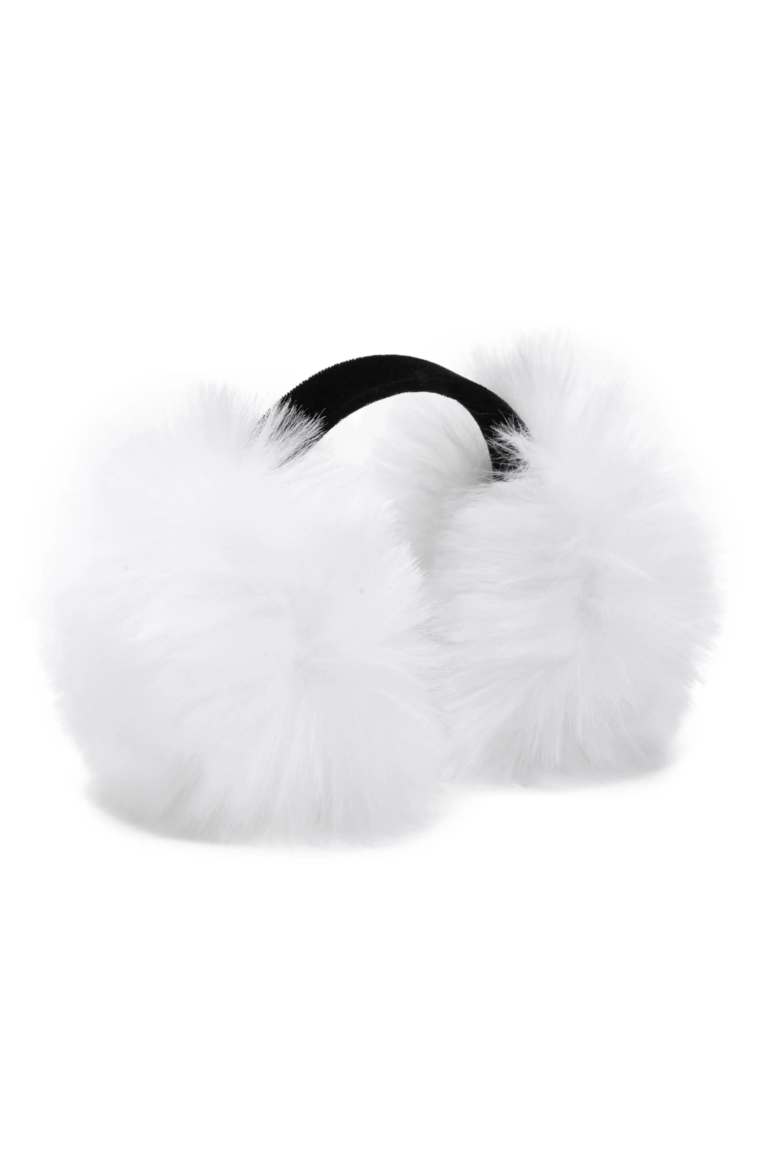Kyi Kyi Faux Fur Earmuffs in Ivory at Nordstrom | Nordstrom