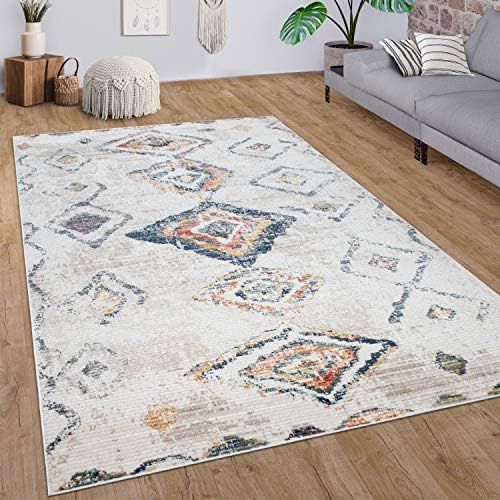 Modern Area Rug Ethno Style with Colorful Boho Patterns in Cream, Size:5'3" x 7'7" | Amazon (US)