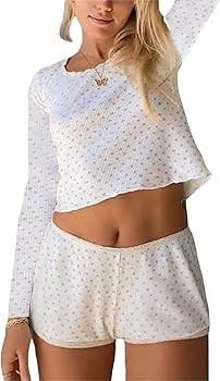 Multitrust Women Two Piece Matching Sets Knit Lounge Set Y2K Crop Tops and High Waist Shorts Summ... | Amazon (US)