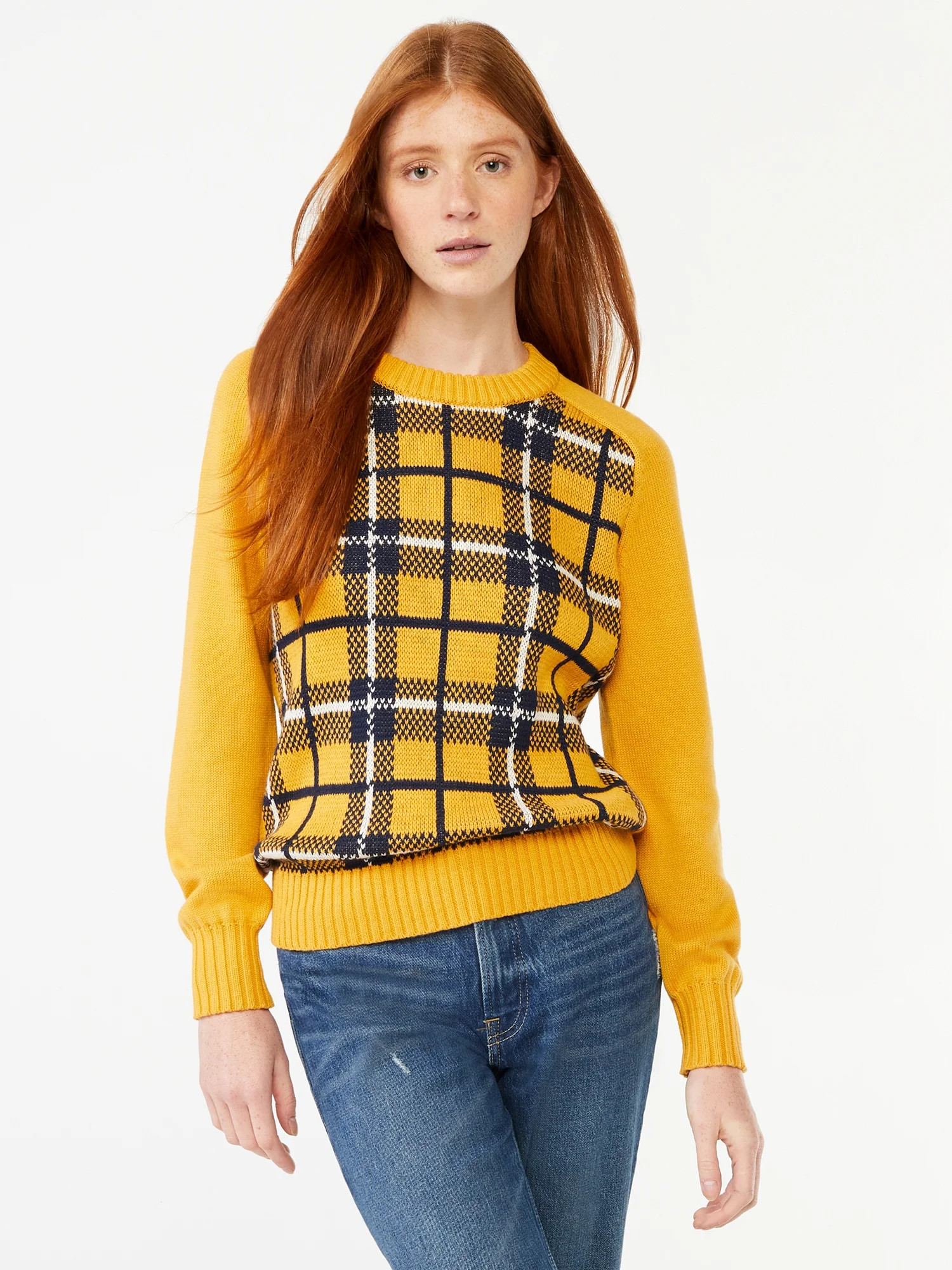 Free Assembly Women's Crewneck Sweater, Midweight - Walmart.com | Walmart (US)