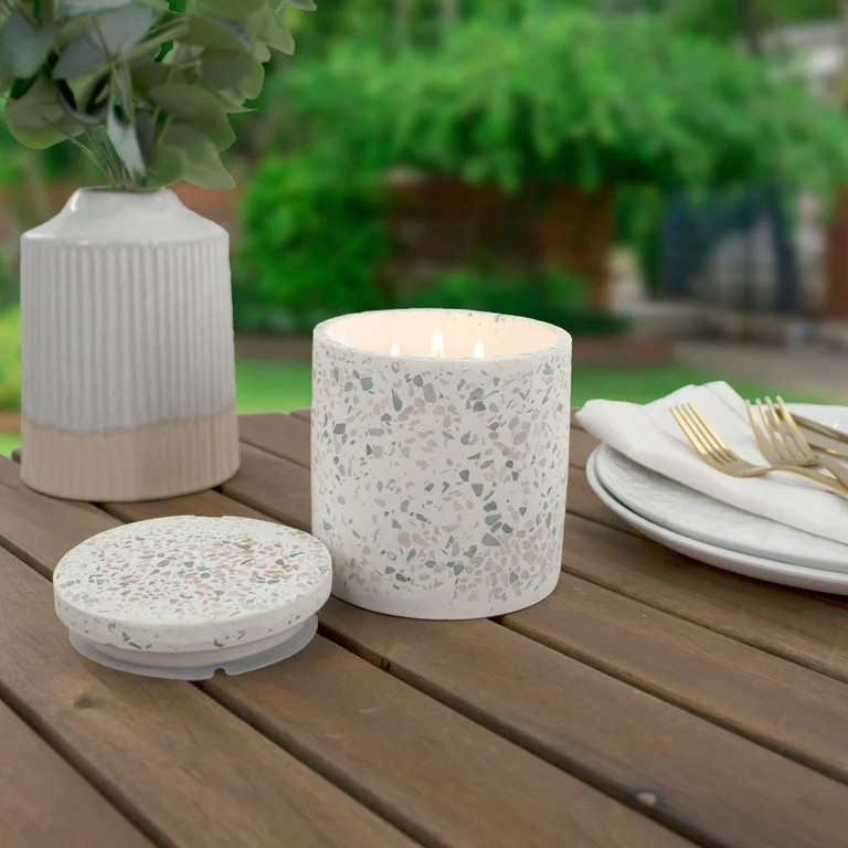 Better Homes & Gardens Citronella, Mango, and Citron 15oz Scented Candle, Off-White - Walmart.com | Walmart (US)