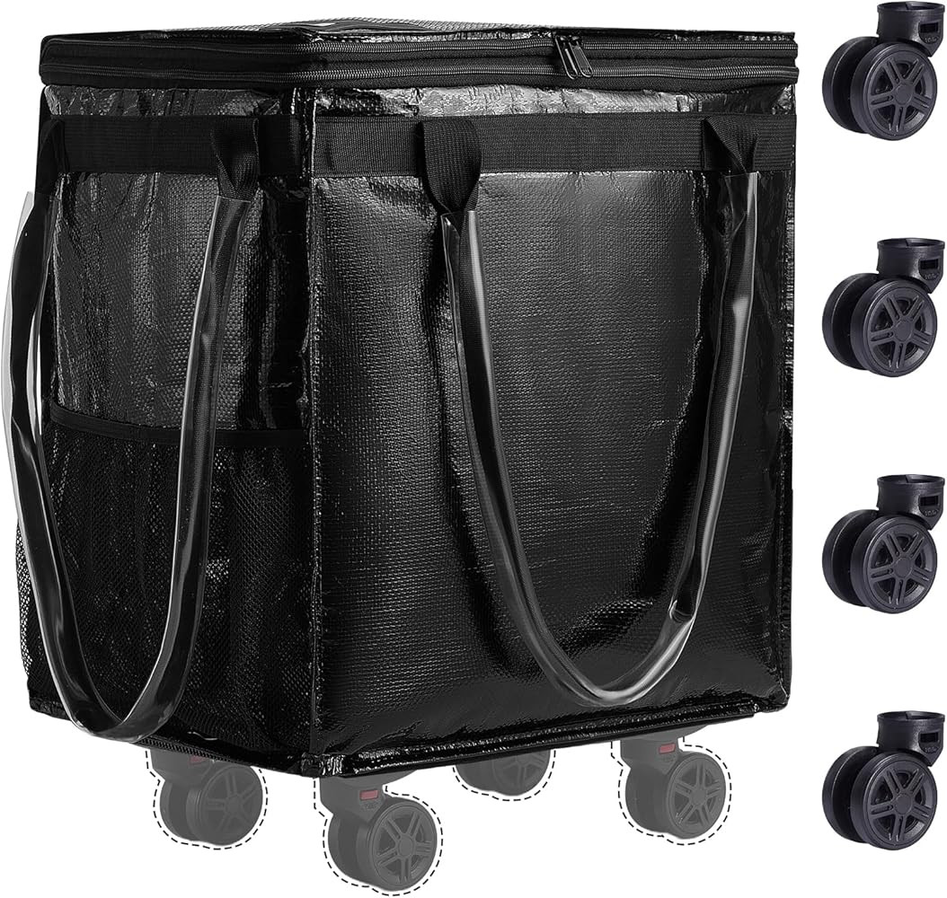 Fanwoli Reusable Grocery Bag On Wheels, Enhanced Stability Wheels &Extended Handle| Water-resista... | Amazon (US)