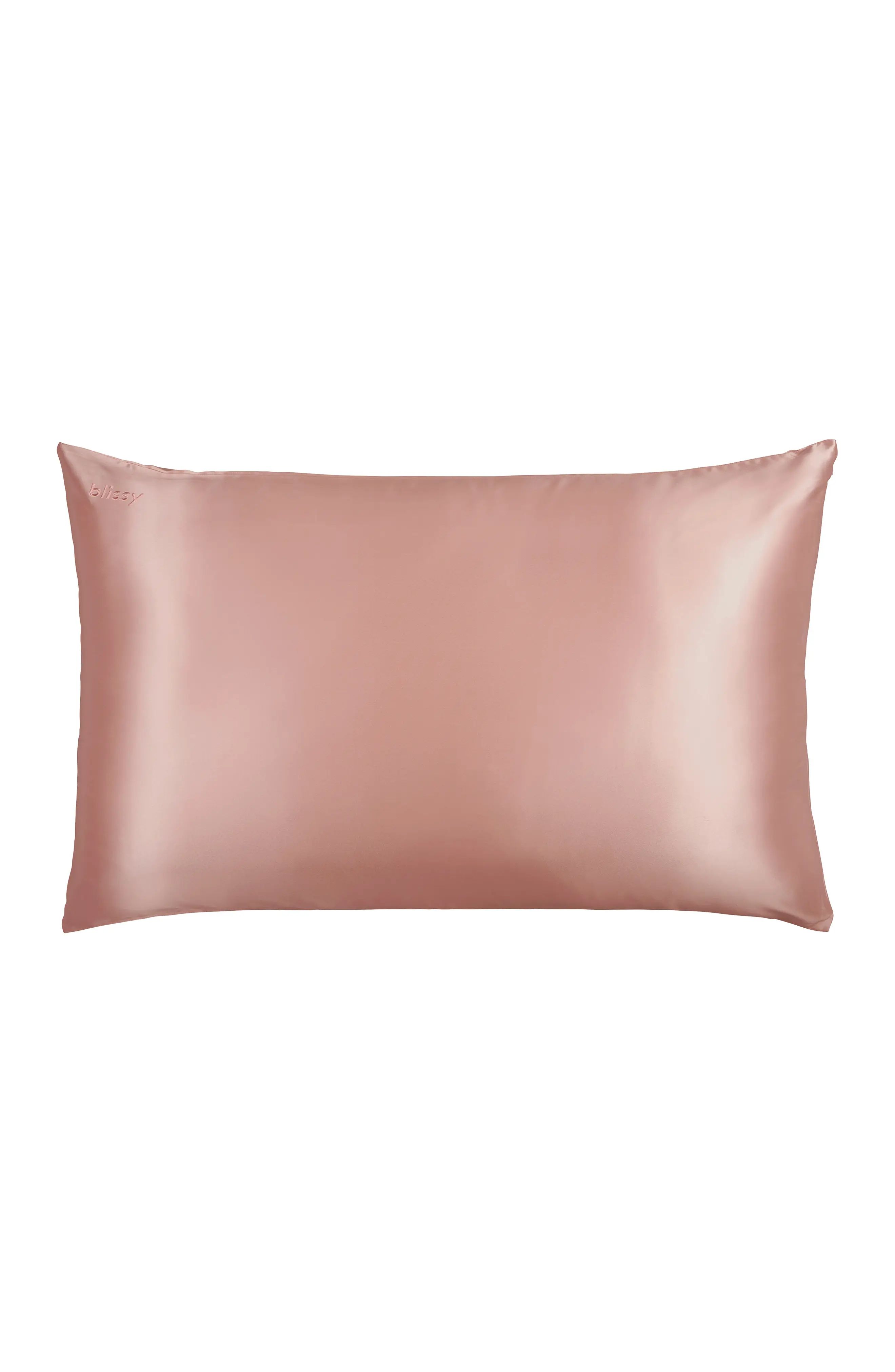 BLISSY Mulberry Silk Pillowcase in Rose Gold at Nordstrom, Size Queen | Nordstrom