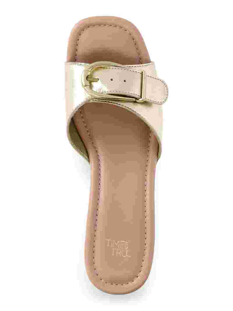 Time and Tru Women's Buckle Cork Platform Sandals | Walmart (US)