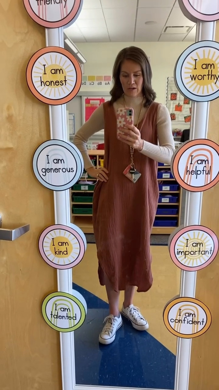 This jumper dress is such a fun fall staple. I linked a similar one from Amazon, and you have to try wearing biker shorts under your skirts or dresses if you are a teacher on the floor all day. 🫣

#LTKSeasonal #LTKstyletip #LTKworkwear