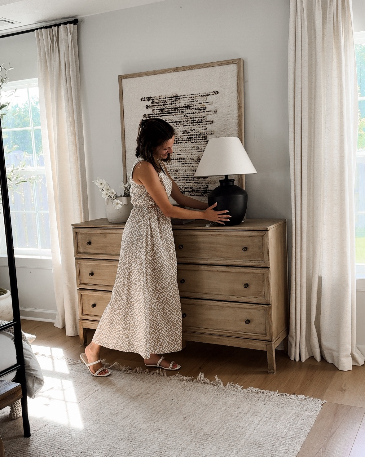 My favorite designer look for less lamp from Walmart is on sale for $64!! Such a great price & statement piece. I absolutely love patina on the lamp base & linen empire shade. 

I want one in every room in my home 😂🤎

#LTKHome