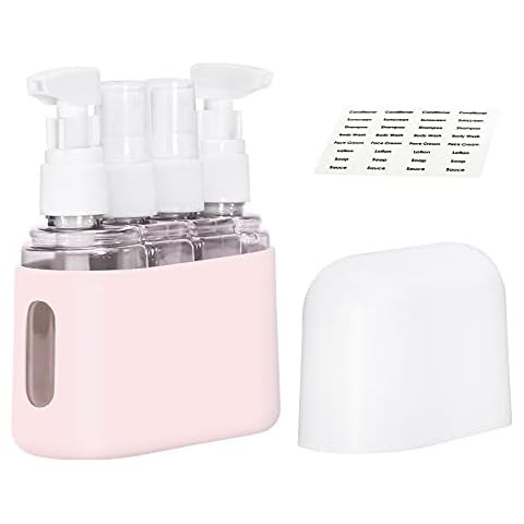 Empty Travel Size Bottles Set, Leak Proof Silicone Plastic Shampoo Conditioner Liquid Squeeze Bot... | Amazon (US)