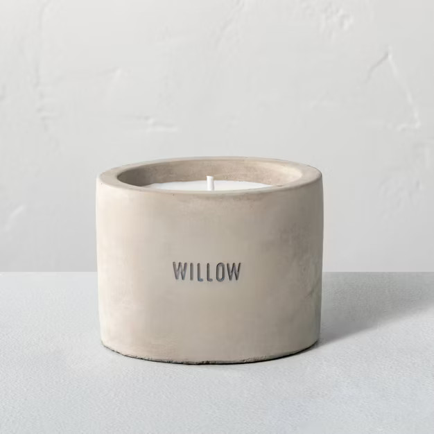 5oz Willow Soy Blend Mini Cement Candle - Hearth & Hand™ with Magnolia | Target