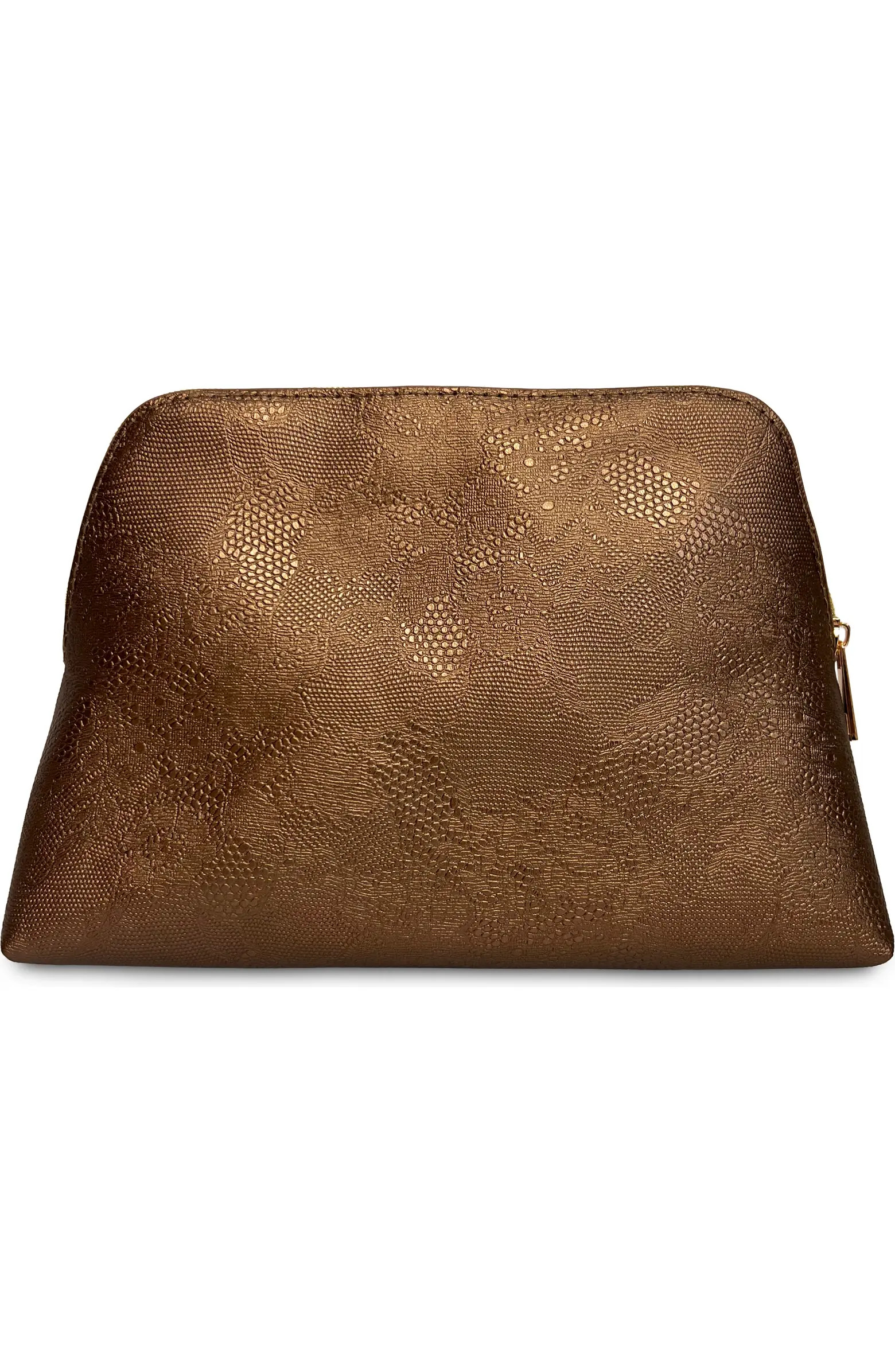 Metallic Ember Cosmetic Makeup Bag | Nordstrom