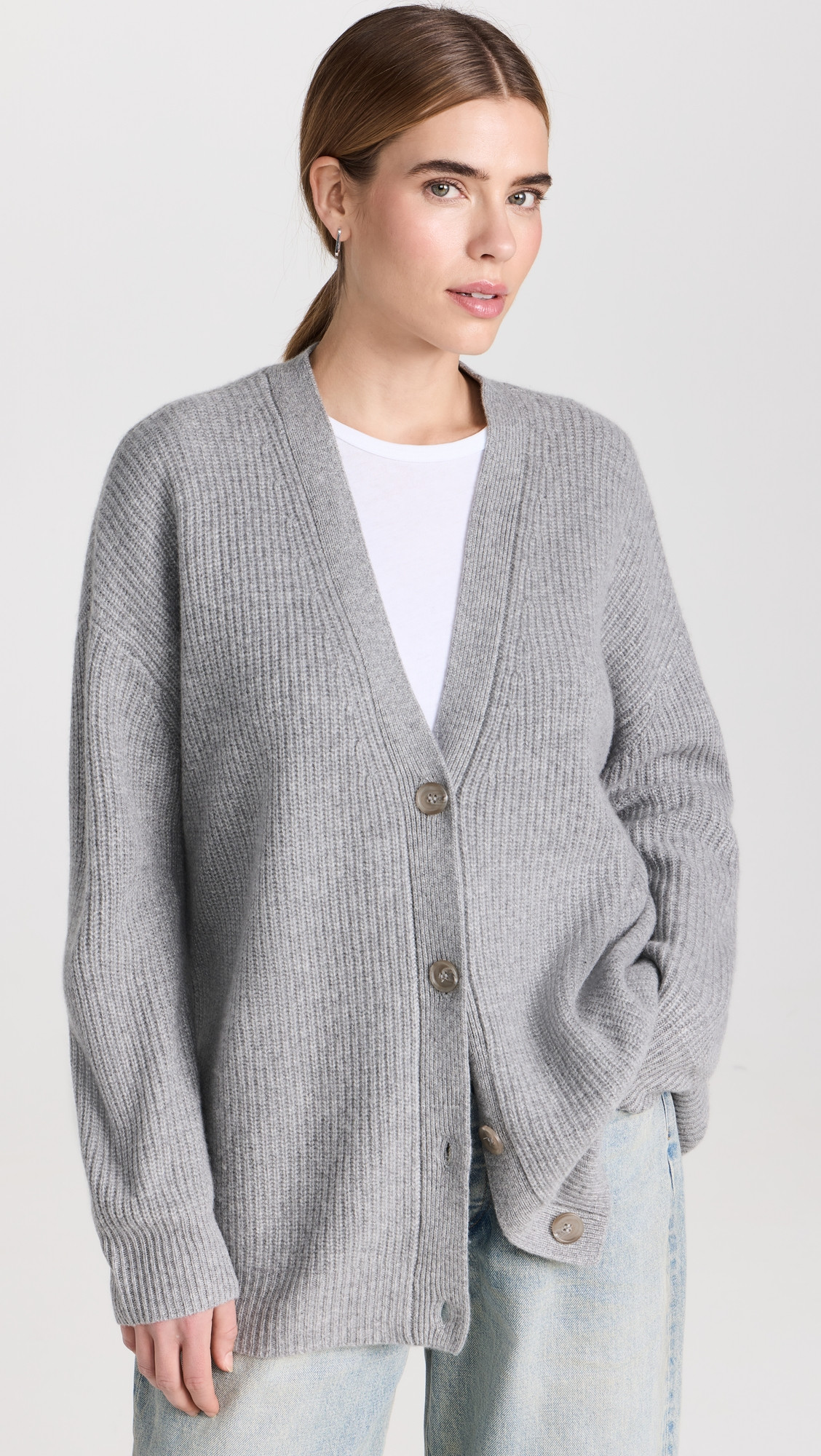 Jenni Kayne Cashmere Cocoon Cardigan Heather Grey XL | Shopbop