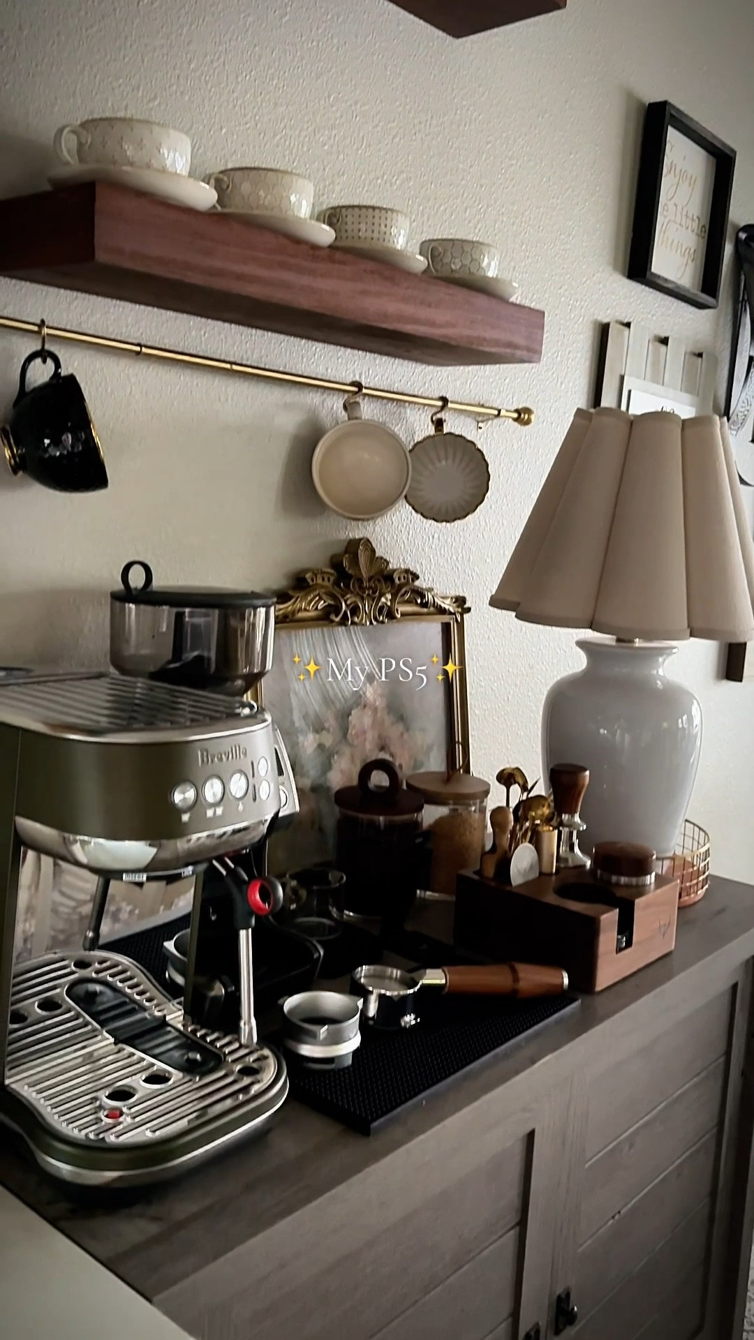 Obsessed with my at home coffee bar like boys are obsessed with their PS5 #coffeebar #coffeeathome #espressoo

#LTKHome