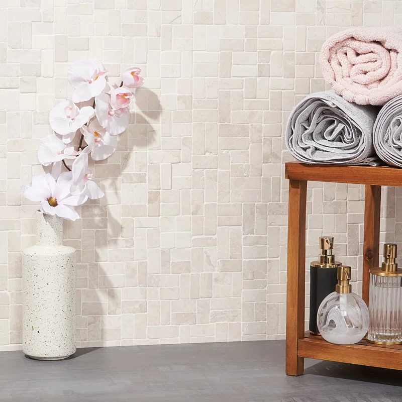 1" x 2" Natural Stone Pebbles Mosaic Wall Tile | Wayfair North America