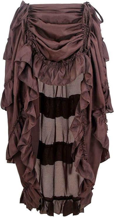 Charmian Women's Steampunk Gothic High Low Cyberpunk Skirt | Amazon (US)