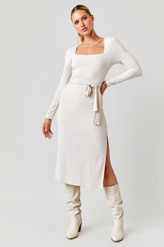 Tasha Ribbed Side Slit Midi Dress - francesca's | Francesca's